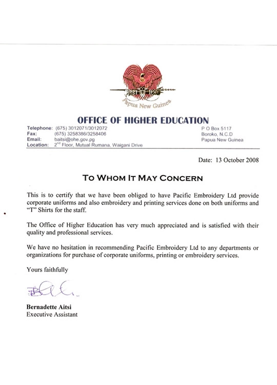 OFFICE OF HIGHER EDUCATION