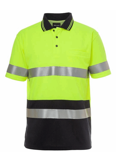 Yellow Navy Polo Short sleeve with Reflector