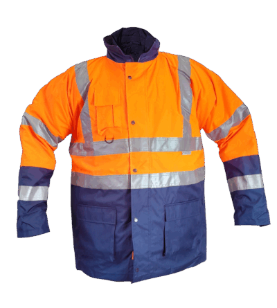 Orange Navy Padded Jacket