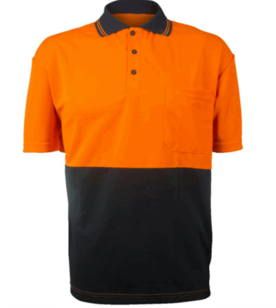 Orange Navy Polo Short Sleeve