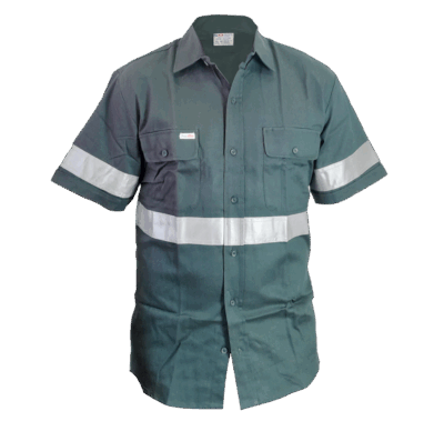 Green Short Sleeve With Reflector