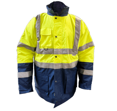 Lime Navy Padded Jacket