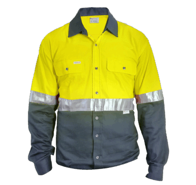 Yellow Navy Long Sleeve With Reflector